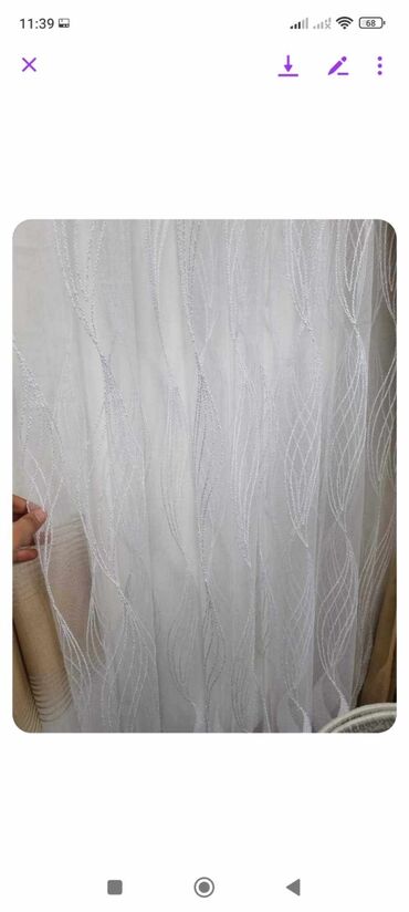 draperije po meri: Tanke i mrežaste zavese, Po meri cm, bоја - Bela