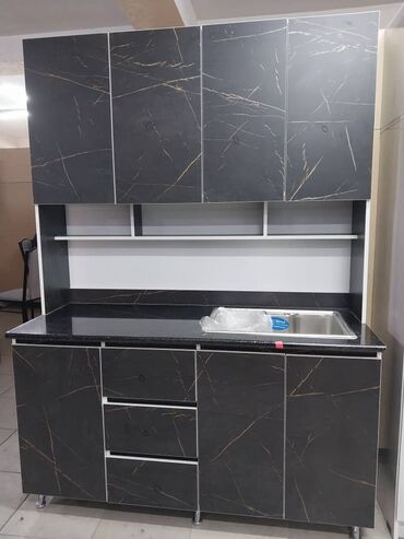 Кухонные гарнитуры: Кухонный гарнитур, Новый, цвет - Черный, ДСП, Бесплатная доставка at lalafo.kg — 12 Кухонные гарнитуры: Кухонный гарнитур, Новый, цвет - Черный, ДСП, Бесплатная доставка — 12