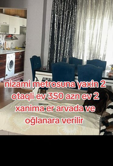 kiraye villa heyet evleri: 80 kv. m, 2 otaqlı, Kombi, Qaz, İşıq