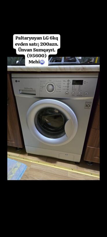 Digər məişət texnikası: Paltaryuyan LG 6kq evden satış 200₼.
Ünvan Sumqayıt.(95600)
MehiⓂ️