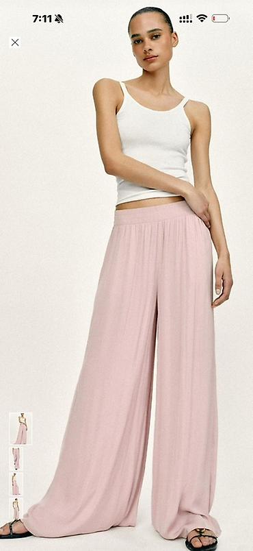 Женская одежда: Брюки, Zara, L, цвет - Розовый — 1