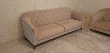 турецкий диван: Гарнитур для зала, Кресло, Диван, цвет - Бежевый, Новый