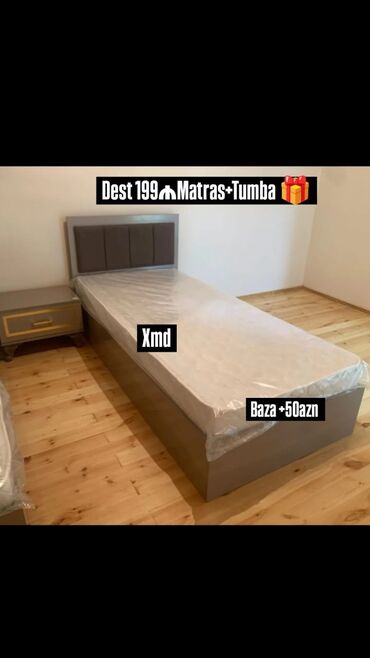 Çarpayılar: Yeni, Təknəfərlik çarpayı, Bazasız, Matras ilə, Siyirməsiz