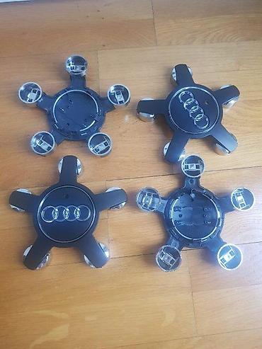 kompletni točkovi: ČEPOVI POKLOPCI ZA FELNE AUDI ZVEZDA - CRNI - ORIGINALNI | — 4