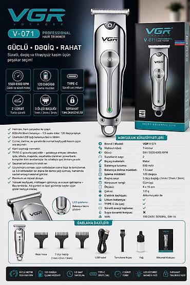 Elektronika: Trimmer VGR 071 600mAh / Cord/Cordles 🆕Bütün məhsularımız Yenidir və — 2