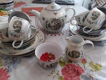 çaynı serviz: Çay dəsti, rəng - Ağ, Farfor — 4