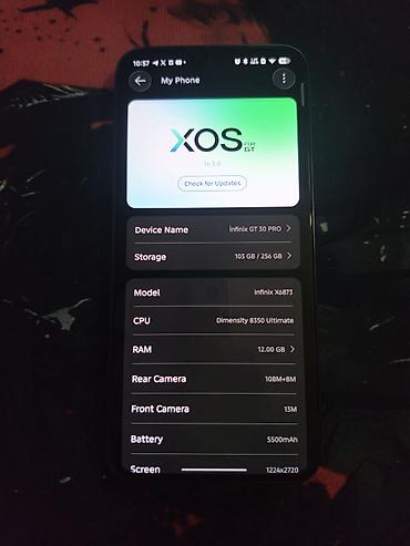 kappa pro: Infinix 256 GB, rəng - Gümüşü, Sensor — 3