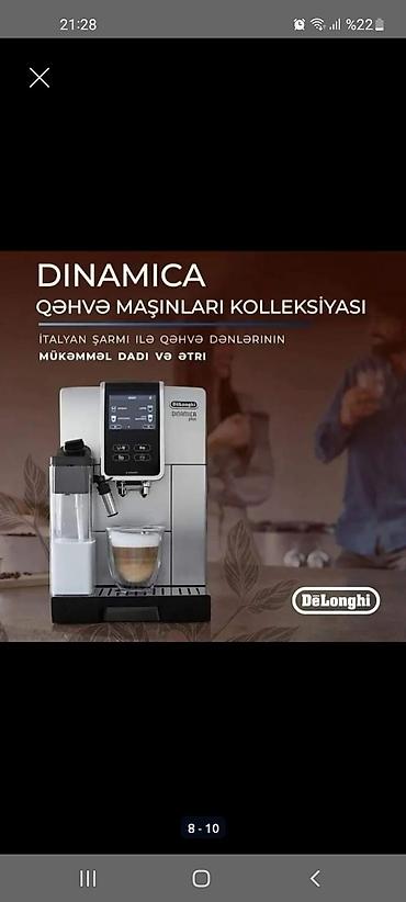 Qəhvə maşınları: Qəhvə maşını Delonghi, Avtomat, Yeni — 11