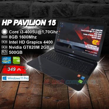 hp pavilion x360: Intel Core i3, 8 GB, 15.6 "