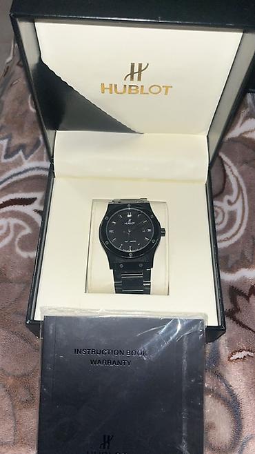 saat gumuş: Hublot qol saatı – qutu və sənədlərlə - Brend: Hublot - Korpus: qara — 1