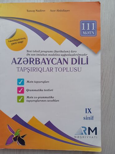 9 cu sinif rus dili kitabi pdf yukle: Azərbaycan dili Testlər 9-cu sinif, RM, 1-ci hissə, 2024 il