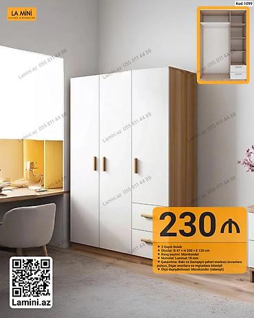 generator az: 3 qapılı dolab – La Mini - Ölçülər: Dərinlik 47 sm × Hündürlük 200 sm — 1