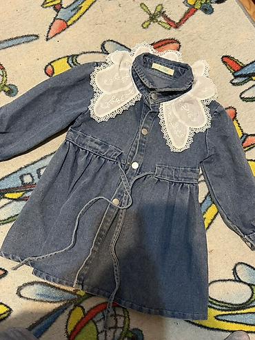 sumqayitda donlar: Uşaq üçün cins paltar – Kiddie brendi - Material: mavi denim (cins) - — 1