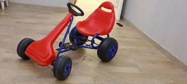 детские мотоциклы на аккумуляторе: Uşaq pedallı qokart - Rənglər: qırmızı oturacaq və ön kapot, mavi