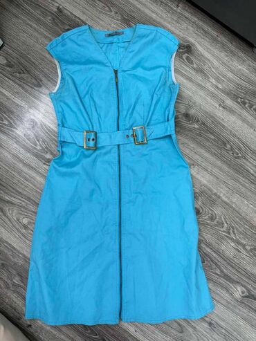 haljina s perjem: L (EU 40), color - Light blue, Other style, With the straps