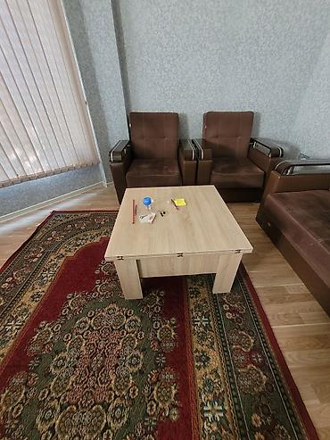 yığılıb açılan stol: Jurnal masası, İşlənmiş, Transformer, Laminat, Kvadrat masa — 1