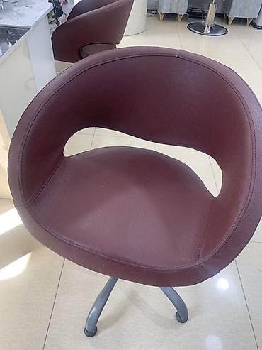 goran mebel: Bordo rəngli salon/ofis kreslosu - Ergonomik yarımdairə kürəklik və — 1