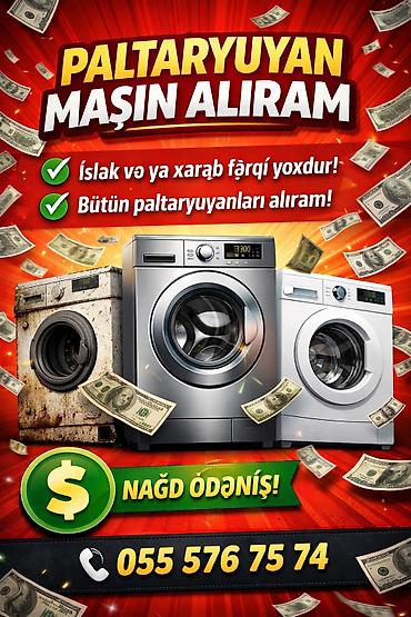 maṣın: Xidmət: Paltaryuyan maşınların alınması • İstənilən model və markalı — 1