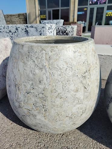 caxmaq daşı: Dekorativ beton güldanlar - Material: armaturla möhkəmləndirilmiş — 3