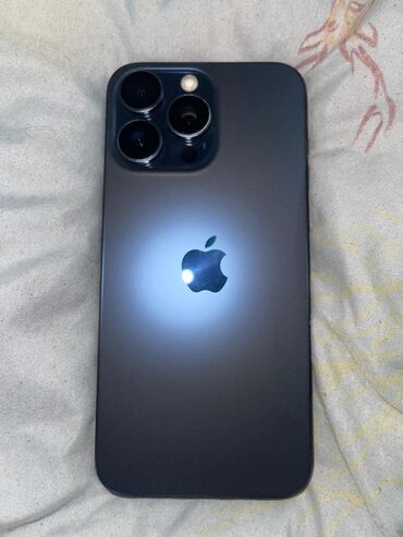 Apple iPhone: IPhone 15 Pro Max, Б/у, 256 ГБ, Blue Titanium, Защитное стекло, Коробка, 89 %