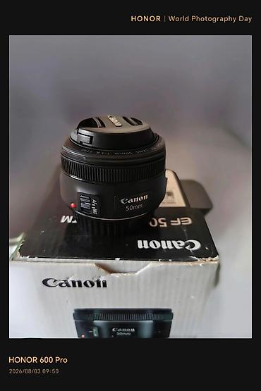 Foto və videokameralar: Canon EF 50mm f/1.8 STM obyektiv demek olarki istifade olunmayib. 550 — 8