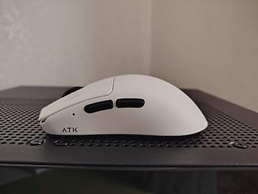 компютерный клуб: Беспроводная игровая мышь ATK F1 Ultra Max 2.0 (белая) - Эргономичная — 2
