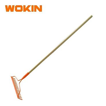 traktor basak: WOKIN Taxta Saplı Dırmıq 16 Dişli – 120 sm Saplı Bağ Aləti Bağ və — 1
