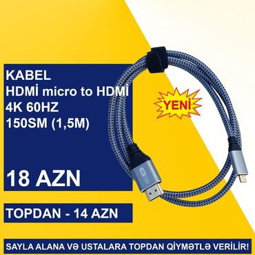 Digər kompüter aksesuarları: HDMİ Kabellər SAYLA ALANA VƏ USTALARA TOPDAN QİYMƏTLƏ VERİLİR! ⭐Type-C -da lalafo.az — 3 Digər kompüter aksesuarları: HDMİ Kabellər SAYLA ALANA VƏ USTALARA TOPDAN QİYMƏTLƏ VERİLİR! ⭐Type-C — 3