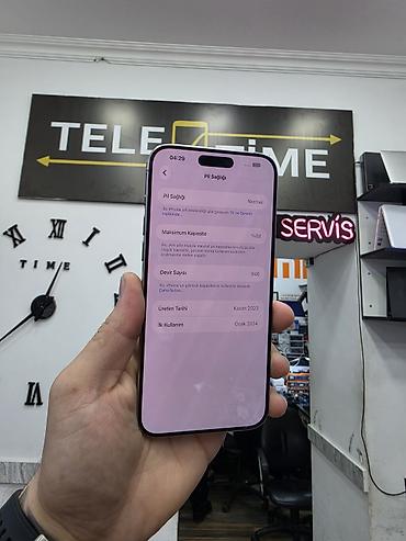 iphone xe: IPhone 15 Pro Max, 256 GB, Natural Titanium, Zəmanət, Simsiz şarj, Face ID — 2