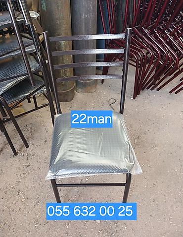 kafe stul: Metal karkaslı yumşaq oturacaqlar - Çeşid: müxtəlif dizaynlarda metal — 10