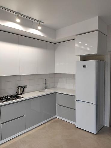 Кухонные гарнитуры: Кухонный гарнитур, цвет - Серый, МДФ — 62