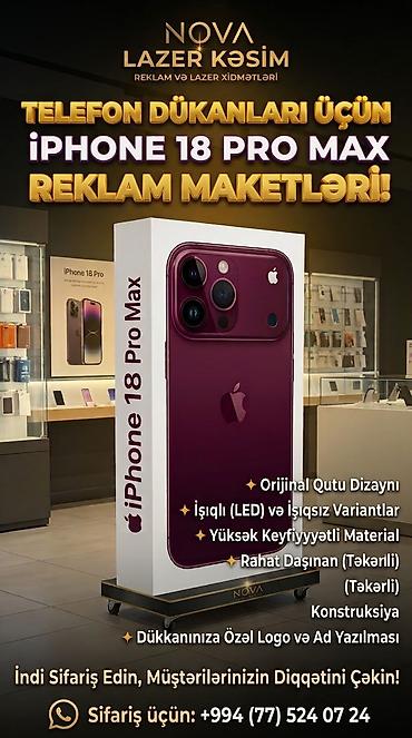 Sifarişlə mağaza mebeli: Telefon mağazaları üçün iPhone 18 Pro Max reklam maketləri - Orijinal — 1