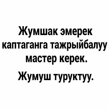 Өндүрүш: Талап кылынат Эмерекчи: Эмерек каптоо, Тажрыйбасы бир жылдан аз — 1