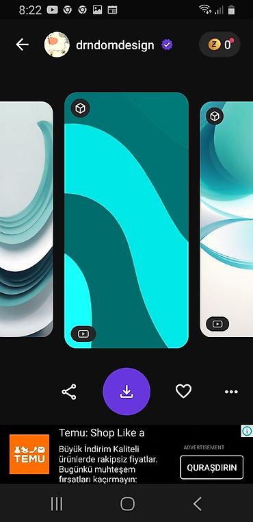 3d defter: Məhsul: Abstrakt Mobil Divar Kağızları Paketi (GeoHarmony və — 2