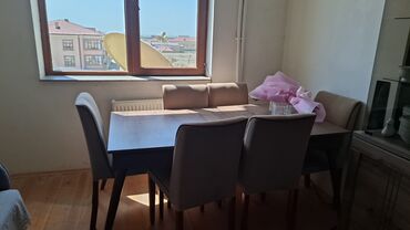 Masa və oturacaq dəstləri: Qonaq otağı üçün, Açılmayan, Dördbucaq masa, 6 stul