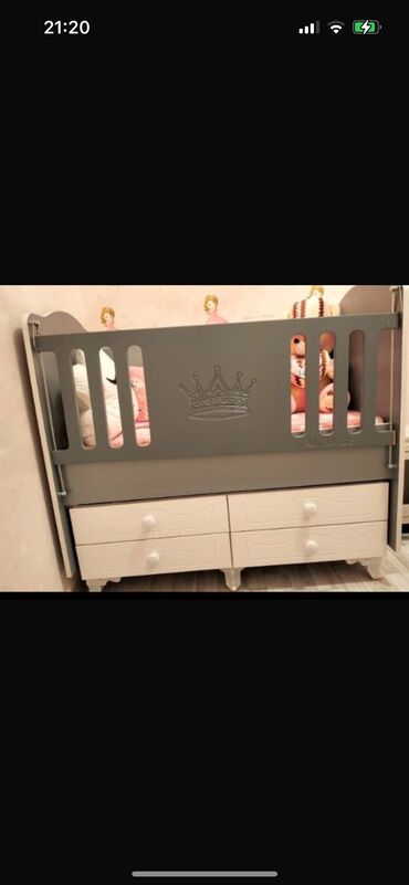 шикарная кровать: Oğlan və qız üçün, Yeni, Çarpayı, Matras ilə, Siyirməli