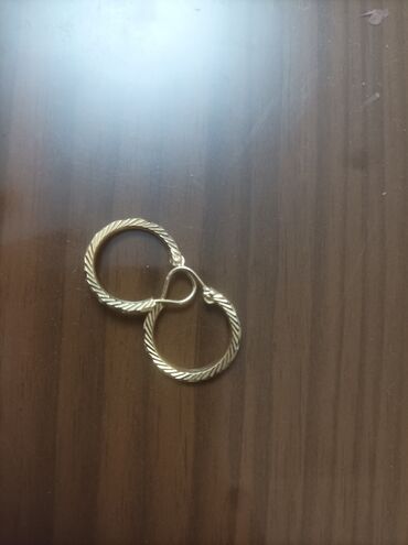 серьги и кольцо золотые с бриллиантом: Gold Earrings 24K gold earrings weight 1Gram Price: 7600soms