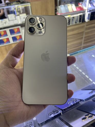 Apple iPhone: IPhone 12 Pro Max, Б/у, 256 ГБ, Matte Gold, Наушники, Зарядное устройство, Защитное стекло, В рассрочку