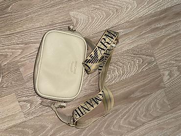 emperio armani: Emporio Armani krossover çanta - Rəng: krem/işıq bej - Material — 1