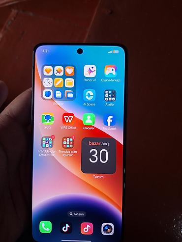 iphone dubai variant: Honor X8 5G, 128 GB, rəng - Boz, Sensor, Barmaq izi, Face ID — 2