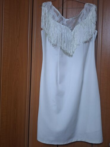 kratki sako: L (EU 40), color - White, Cocktail, Short sleeves