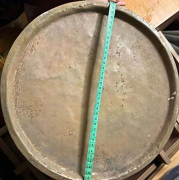 samovar aliram: Bürünc Mis qəndil/sini – dairəvi böyük mis sini - Material: bərk mis — 1