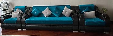 salon divan: Mebel dəsti – 3 parçalı salon komplekti - Tərkib: 1 ədəd üçlü divan + — 1