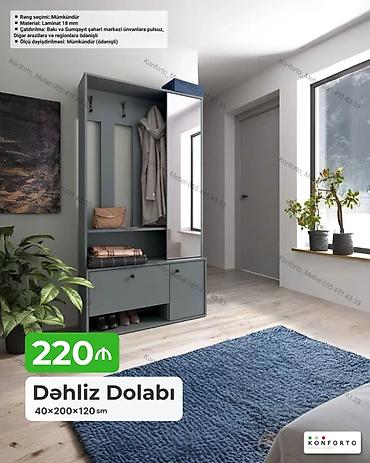 sabo 40: Dəhliz dolabı – 40×200×120 sm - Material: 18 mm laminat - Rəng — 1