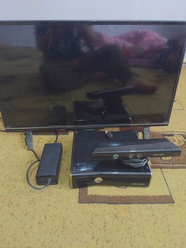 суп набор: > 🎮 Xbox 360 Slim + Kinect + телевизор + 4 геймпада (договорная