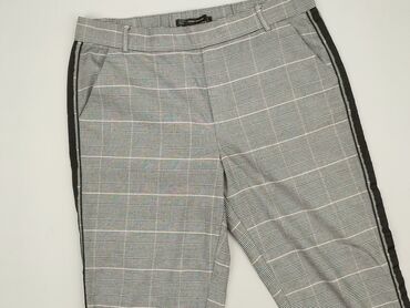 szare dżinsy: Material trousers for women, Zara, L (EU 40)