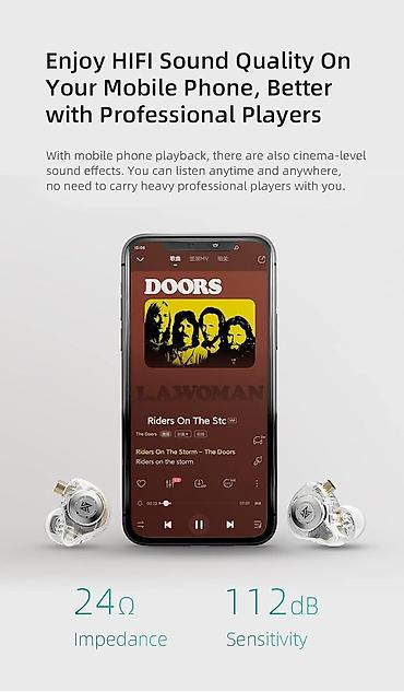 Slušalice: KZ EDX Pro žičane in-ear slušalice (IEM) - Poboljšan dizajn: prozirno — 7