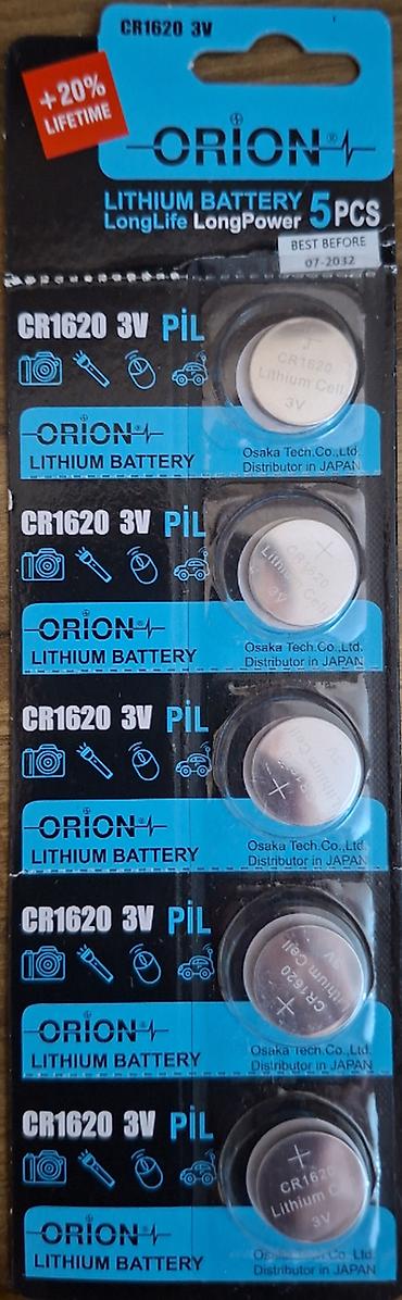 veten komputer: 🔋 ORION CR1620 3V — 5 ədəd (yeni) ORION CR1620 3V litium batareyaları — 1