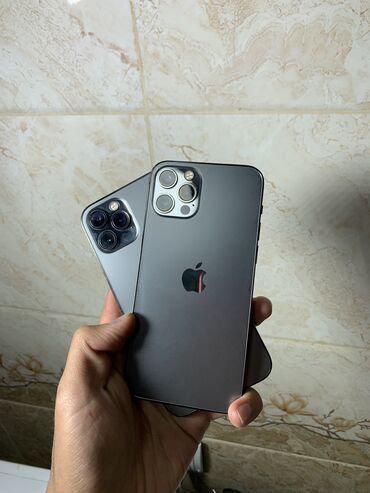 платиновые номера о: IPhone 12 Pro, Жаңы, 128 ГБ, Space Gray, Коргоочу айнек, Каптама, 81 %