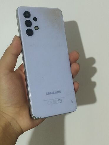 иштетилген телефондор: Samsung Galaxy A32, Б/у, 64 ГБ, цвет - Голубой, 2 SIM